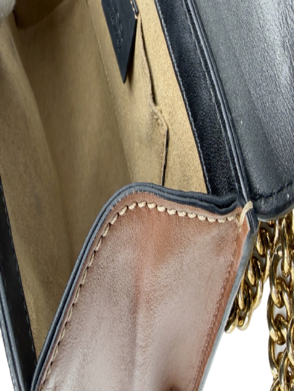 Gucci Padlock GG Supreme Small Chain Shoulder Bag Black Leather Gold Hardware - Picture 10 of 13